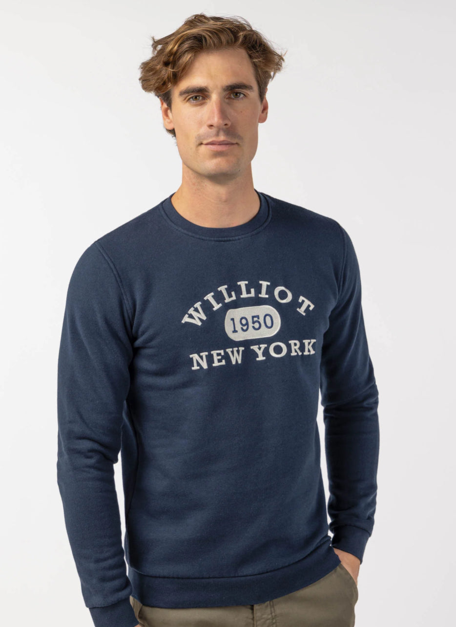 SUDADERA DISEÑO BORDADO NEW YORK MARINO WILLIOT