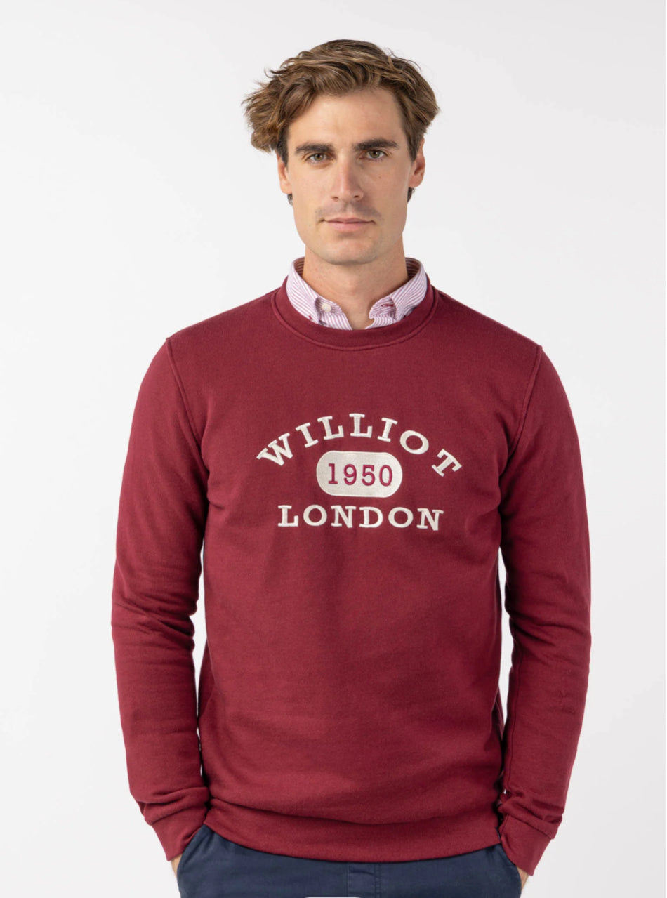 SUDADERA DISEÑO BORDADO LONDON BURDEOS WILLIOT