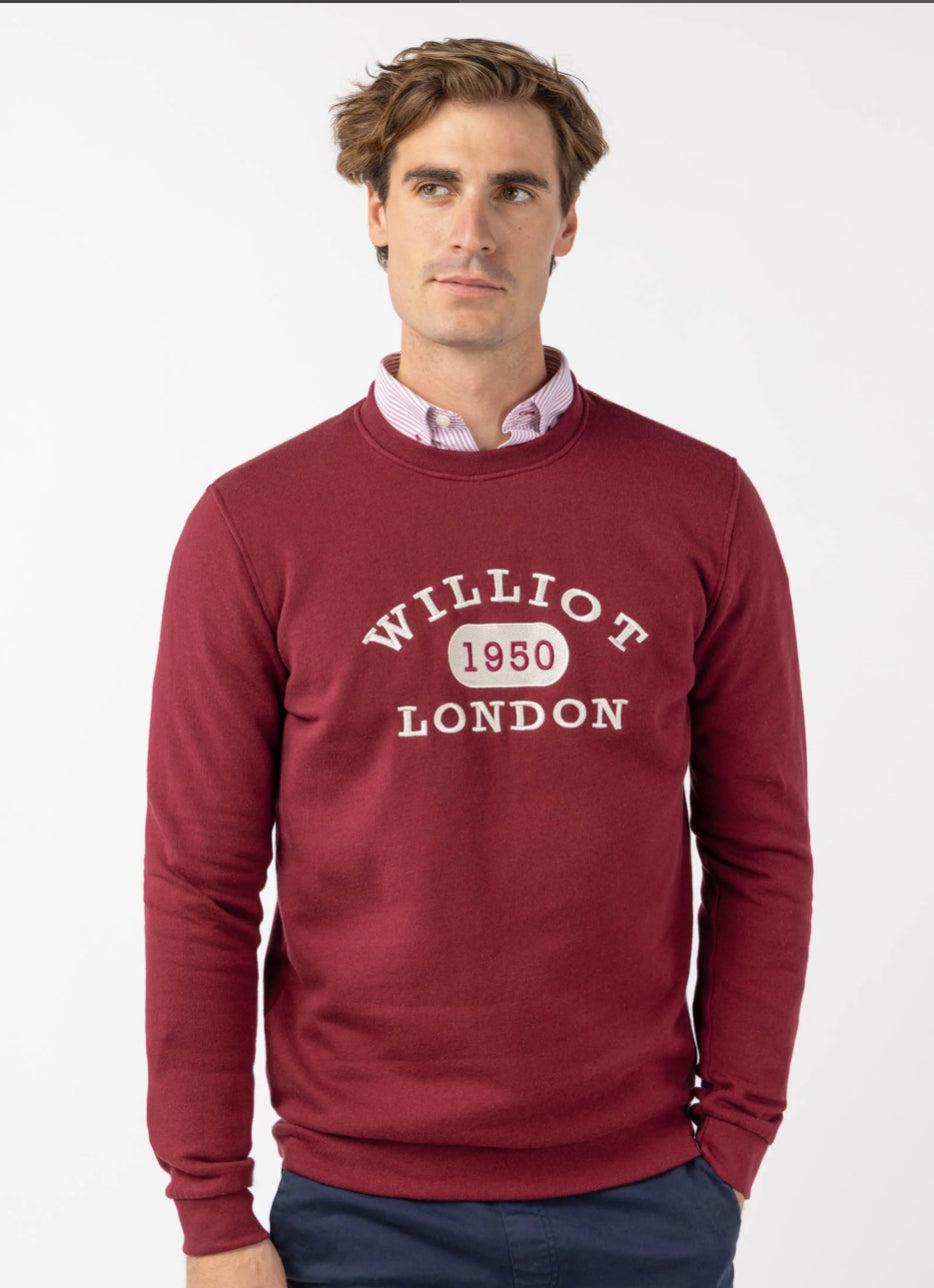 SUDADERA DISEÑO BORDADO LONDON BURDEOS WILLIOT