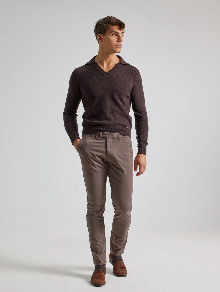 PANTALON CHINO TWILL TOSTADO