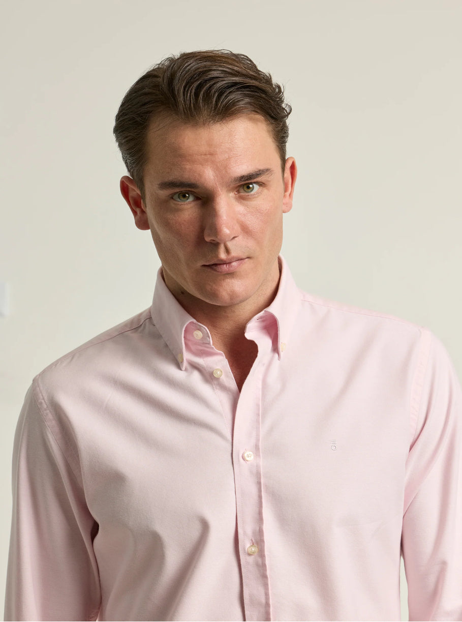 CAMISA CASUAL ALGODÓN ROSA PUROEGO