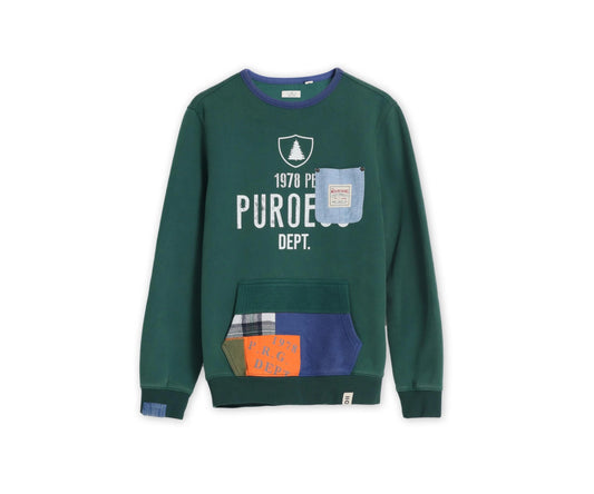 SUDADERA PATCHWORK VERDE PUROEGO